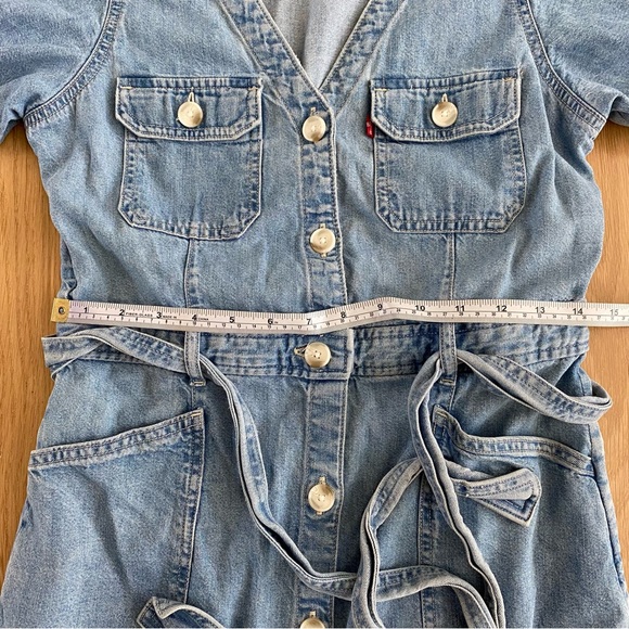 Levi’s Bryn Denim Shirt Dress in Midwash Blue Sz S - Picture 5 of 8